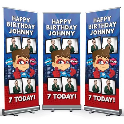 Retractable Economy Roll Up Banner Stands 33"x 80"