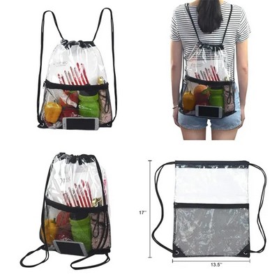 PVC With Mesh Pockets Backpack