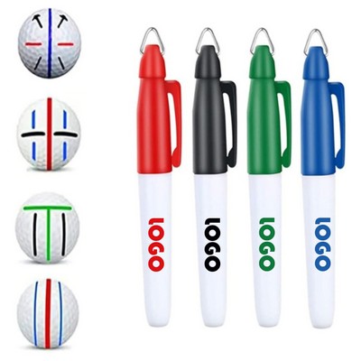 Mini Permanent Markers with Golf Keychain Clips