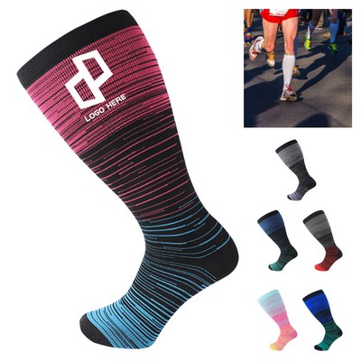 Gradient Compression Sports Socks