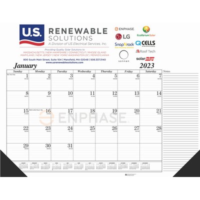 Desk Pad Calendar w/2 Corners