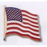 7/8" Die Struck US Waving Flag Pin