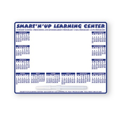 8 1/2"X11" Custom Printed Calendar Memo Board w/ Magnets or Tape on Back