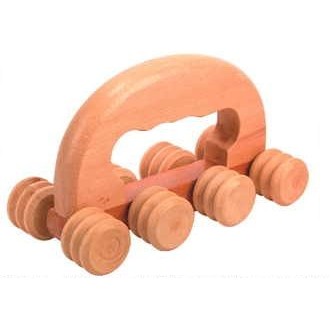 Wooden Massager w/ 8 Wheels