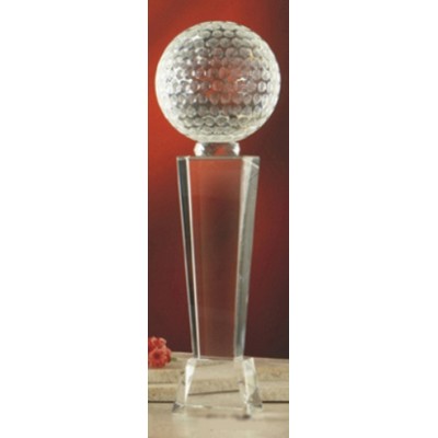 4" Crystal Golf Tower Award