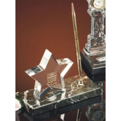 4.5" Crystal Star Award w/Marble Base