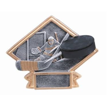 Small Diamond Plate Hockey Award - 4 1/2"x6"