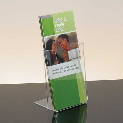 Single-Pocket Clear Acrylic Brochure Holder