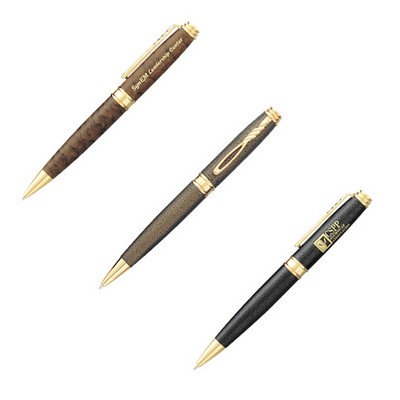 Caesar Ballpoint w/Textured Finish & Gold Trim