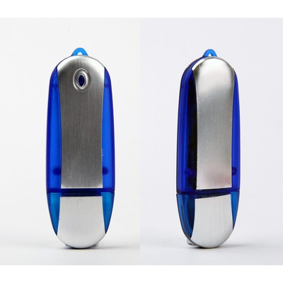 8 GB Oval Translucent LED USB Flash Drive