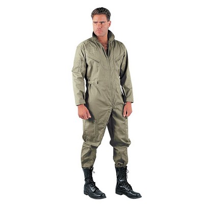 Adult Foliage Green Long Sleeve Flightsuit (S to XL)