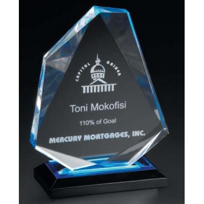 Blue Diamond Jewel Award w/ Reflective Base (5 1/2"x8 3/4")