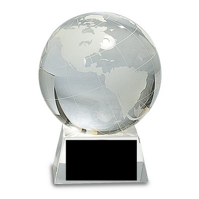 6" Crystal Globe & Base Award