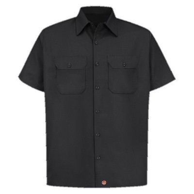 Red Kap™ Men's Short Sleeve Utility Uniform Shirt - Black