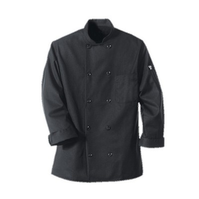 Red Kap™ Chef Designs Chef Coat w/Ten Pearl Buttons - Black