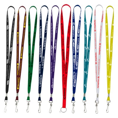 "Aurora" 1/2" Super Soft Polyester Silkscreen Lanyard (Overseas Production 8-10 Weeks)