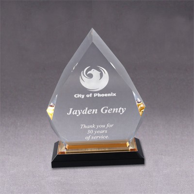 5"x6" Gold Acrylic Diamond Impress Award