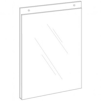 8.5"w x 11"h Clear Styrene Wall Mount Ad Frame