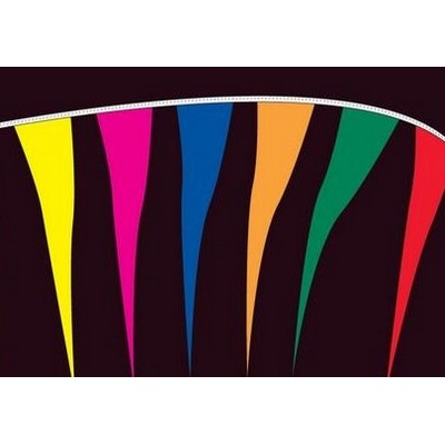 60' Fluorescent Tornado Plasticloth Pennant (4" x 18")