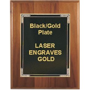 Cherry Plaque 8" x 10" - Black/Gold 6" x 8" Marble Mist Plate