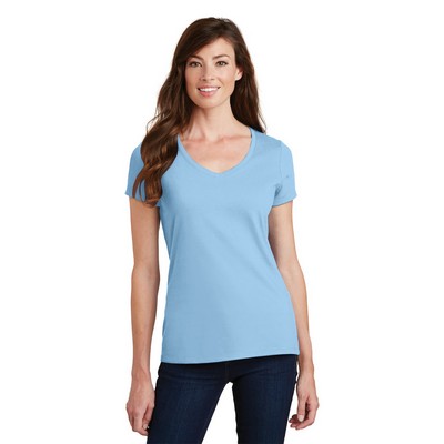 Port & Company® Ladies' Fan Favorite™ V-Neck Tee