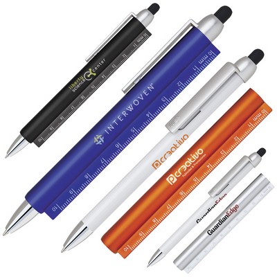 Plastic Click Action Stylus Pen with Ruler Body (OUTDATED)