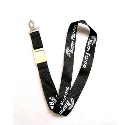 Polyester Lanyard w/Bottle Opener Attachment