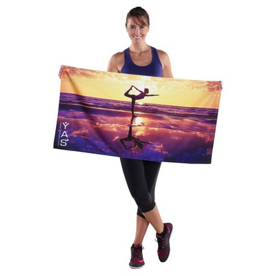 22" x 42", 5.5 lb., Terry Velour, Sublimated, Digitally Printed Sport/Fitness Towel