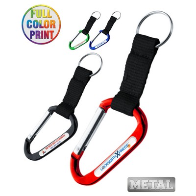 Union Printed - Carabiner Keychain with Strap - Full Color