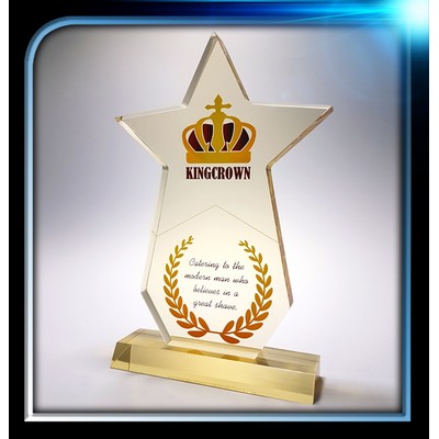 Executive Series Gold Star Award w/Base (7"x10"x3/4")