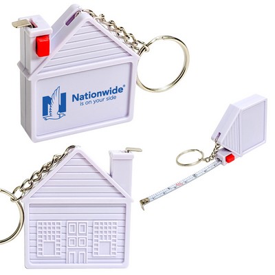 House Shape Measuring Tape Keychain