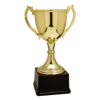 Gold Zinc Metal Cup Trophy 16 3/4"H