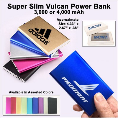 Super Slim Vulcan Power Bank 4000 mAh - Dark Blue