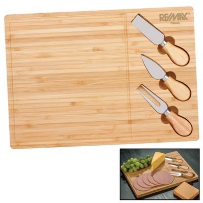 Astor Bamboo Cheese Board Knife Set