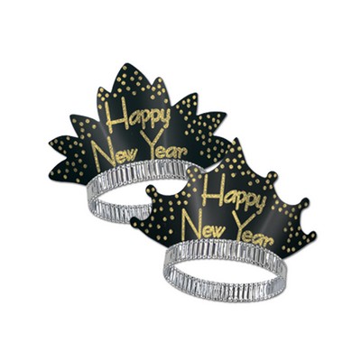 Black & Gold Sparkling Tiaras