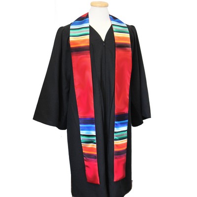 Red Rainbow Sarape Graduation Sash