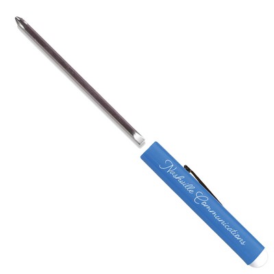 Pocket Screwdriver - Reversible 1/8" Flat Tip & #0 Phillips Blade w/Button Top