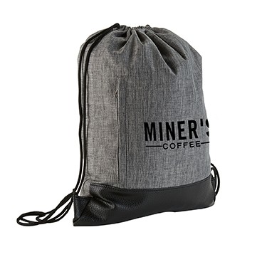 Heathered Drawstring Backpack