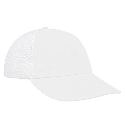 USA Made Solid Mesh Back Brushed Front Dad Cap w/Snapback Closure