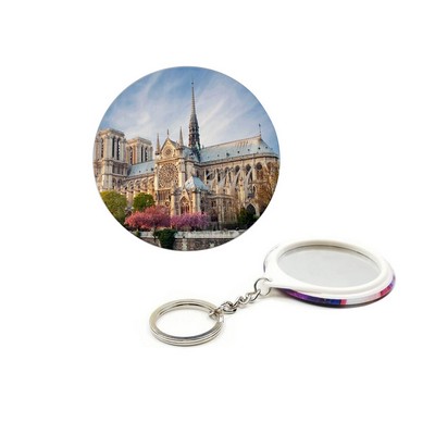 2 1/4" Mirror W/ Long Keychain