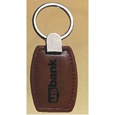 Airflyte® Leather Key Ring w/Silver Hardware