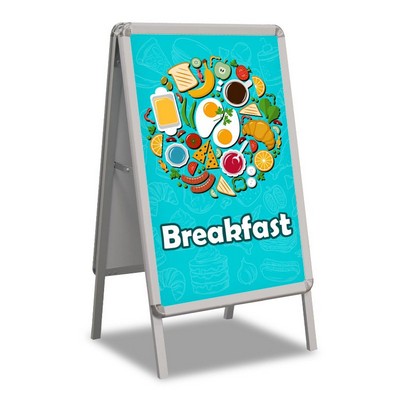 Breakfast Pre Printed A-Frame - Blue