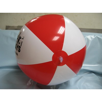 24" Inflatable Alternating Red & White Beach Ball