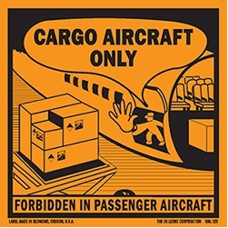 Cargo Aircraft Only, Special Handling Paper Labels - 4.5" x 4.5"