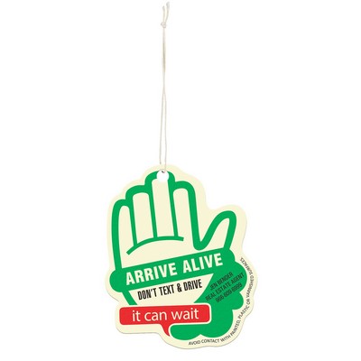 Paper Air Freshener Tag - Hand