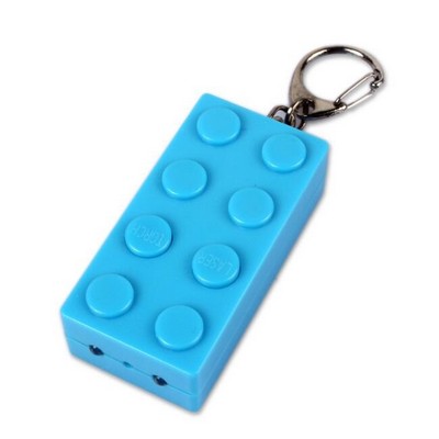 Building Block Laser LED Keychain