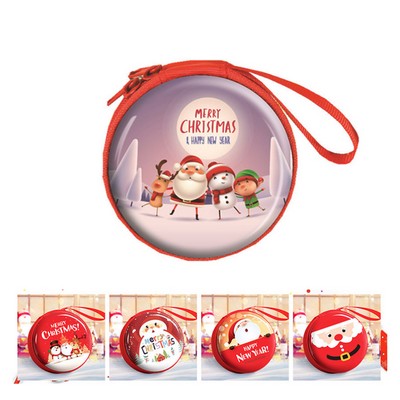 Christmas Design Of Tinplate Coin Purse Gift