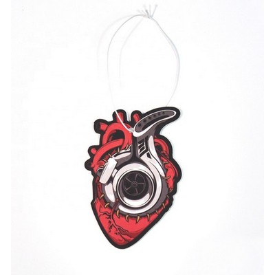 3.25" Die Cut Shape Custom Full Color Printed Air Freshener/Air Deodorizer w/Cherry Scent