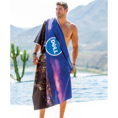 40"x 75" Sublimated Microfiber Sand Proof Beach Towel