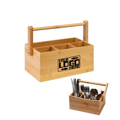 Bamboo Utensil Organizer for Countertop